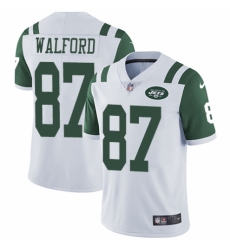 Men's Nike New York Jets #87 Clive Walford White Vapor Untouchable Limited Player NFL Jersey