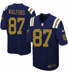 Youth Nike New York Jets #87 Clive Walford Limited Navy Blue Alternate NFL Jersey