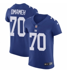 Men's Nike New York Giants #70 Patrick Omameh Royal Blue Team Color Vapor Untouchable Elite Player NFL Jersey
