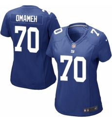 Women's Nike New York Giants #70 Patrick Omameh Game Royal Blue Team Color NFL Jersey
