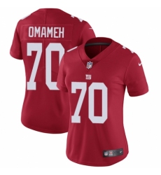 Women's Nike New York Giants #70 Patrick Omameh Red Alternate Vapor Untouchable Elite Player NFL Jersey