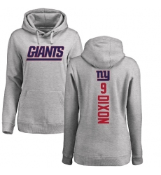 NFL Women's Nike New York Giants #9 Riley Dixon Ash Backer Pullover Hoodie