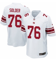 Men's Nike New York Giants #76 Nate Solder Game White NFL Jersey