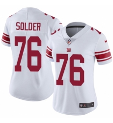 Women's Nike New York Giants #76 Nate Solder White Vapor Untouchable Elite Player NFL Jersey