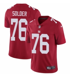 Youth Nike New York Giants #76 Nate Solder Red Alternate Vapor Untouchable Elite Player NFL Jersey