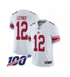 Men's New York Giants #12 Cody Latimer White Vapor Untouchable Limited Player 100th Season Football Jersey