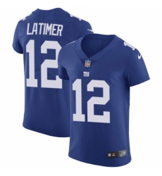 Men's Nike New York Giants #12 Cody Latimer Royal Blue Team Color Vapor Untouchable Elite Player NFL Jersey