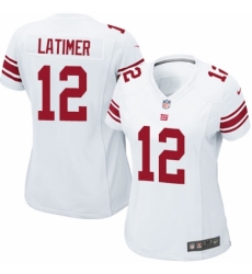 Women's Nike New York Giants #12 Cody Latimer Game White NFL Jersey