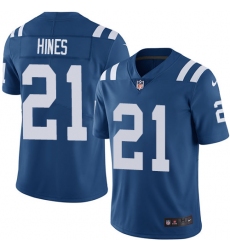Youth Nike Indianapolis Colts #21 Nyheim Hines Royal Blue Team Color Vapor Untouchable Limited Player NFL Jersey