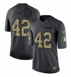 Youth Nike Indianapolis Colts #42 Nyheim Hines Limited Black 2016 Salute to Service NFL Jersey
