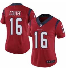 Women's Nike Houston Texans #16 Keke Coutee Red Alternate Vapor Untouchable Limited Player NFL Jersey
