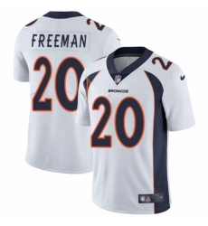 Men's Nike Denver Broncos #20 Royce Freeman White Vapor Untouchable Limited Player NFL Jersey