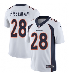 Men's Nike Denver Broncos #28 Royce Freeman White Vapor Untouchable Limited Player NFL Jersey