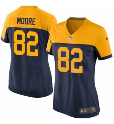 Women's Nike Green Bay Packers #82 J'Mon Moore Limited Navy Blue Alternate NFL Jersey