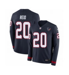 Youth Nike Houston Texans #20 Justin Reid Limited Navy Blue Therma Long Sleeve NFL Jersey
