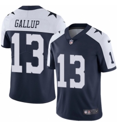 Youth Nike Dallas Cowboys #13 Michael Gallup Navy Blue Throwback Alternate Vapor Untouchable Limited Player NFL Jersey