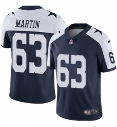 Youth Nike Dallas Cowboys #63 Marcus Martin Navy Blue Throwback Alternate Vapor Untouchable Limited Player NFL Jersey
