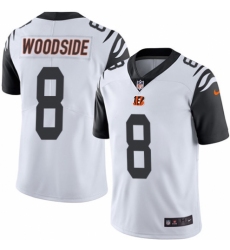 Men's Nike Cincinnati Bengals #8 Logan Woodside Limited White Rush Vapor Untouchable NFL Jersey