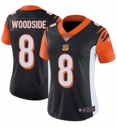 Women's Nike Cincinnati Bengals #8 Logan Woodside Black Team Color Vapor Untouchable Limited Player NFL Jersey