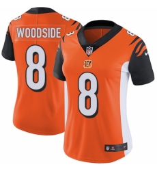 Women's Nike Cincinnati Bengals #8 Logan Woodside Orange Alternate Vapor Untouchable Limited Player NFL Jersey
