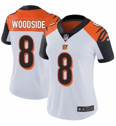 Women's Nike Cincinnati Bengals #8 Logan Woodside White Vapor Untouchable Limited Player NFL Jersey