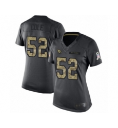 Women's Arizona Cardinals #52 Mason Cole Limited Black 2016 Salute to Service Football Jersey
