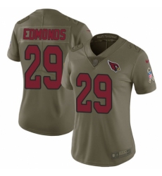 Women's Nike Arizona Cardinals #29 Chase Edmonds Limited Olive 2017 Salute to Service NFL Jersey