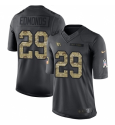 Youth Nike Arizona Cardinals #29 Chase Edmonds Limited Black 2016 Salute to Service NFL Jersey