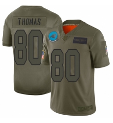 Youth Carolina Panthers #80 Ian Thomas Limited Camo 2019 Salute to Service Football Jersey