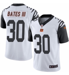 Men's Nike Cincinnati Bengals #30 Jessie Bates III Limited White Rush Vapor Untouchable NFL Jersey