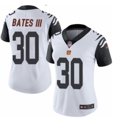 Women's Nike Cincinnati Bengals #30 Jessie Bates III Limited White Rush Vapor Untouchable NFL Jersey
