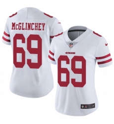 Women's Nike San Francisco 49ers #69 Mike McGlinchey White Vapor Untouchable Limited Player NFL Jersey