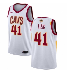 Women's Nike Cleveland Cavaliers #41 Ante Zizic Swingman White 2018 NBA Finals Bound NBA Jersey - Association Edition
