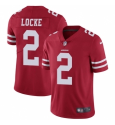 Youth Nike San Francisco 49ers #2 Jeff Locke Red Team Color Vapor Untouchable Limited Player NFL Jersey
