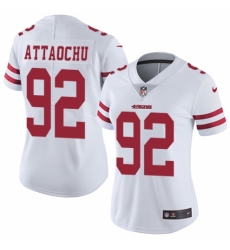 Women's Nike San Francisco 49ers #92 Jeremiah Attaochu White Vapor Untouchable Limited Player NFL Jersey