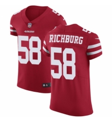 Men's Nike San Francisco 49ers #58 Weston Richburg Red Team Color Vapor Untouchable Elite Player NFL Jersey