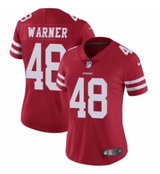 Women's Nike San Francisco 49ers #48 Fred Warner Red Team Color Vapor Untouchable Elite Player NFL Jersey