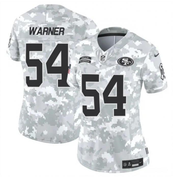 Women's San Francisco 49ers #54 Fred Warner 2024 F.U.S.E Arctic Camo Salute To Service Limited Stitched Jersey(Run Small)