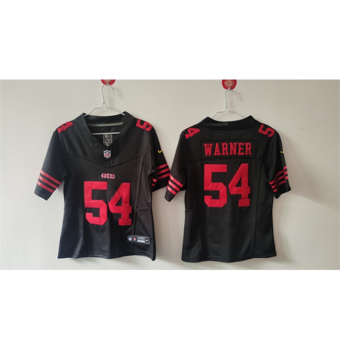 Women's San Francisco 49ers #54 Fred Warner Black F.U.S.E Vapor Untouchable Stitched Jersey(Run Small)