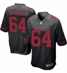 Men's Nike San Francisco 49ers #64 Jonathan Cooper Game Black NFL Jersey