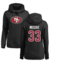 NFL Women's Nike San Francisco 49ers #33 Tarvarius Moore Black Name & Number Logo Pullover Hoodie