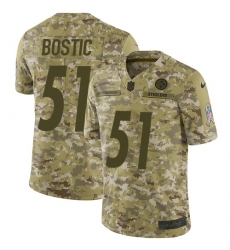 Youth Nike Pittsburgh Steelers #51 Jon Bostic Limited Camo 2018 Salute to Service NFL Jersey