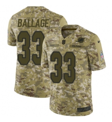 Men's Nike Miami Dolphins #33 Kalen Ballage Limited Camo 2018 Salute to Service NFL Jersey