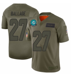 Youth Miami Dolphins #27 Kalen Ballage Limited Camo 2019 Salute to Service Football Jersey