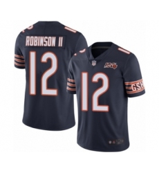 Men's Chicago Bears #12 Allen Robinson Navy Blue Team Color 100th Season Limited Football Jersey