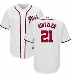 Men's Majestic Washington Nationals #21 Brandon Kintzler Replica White Home Cool Base MLB Jersey