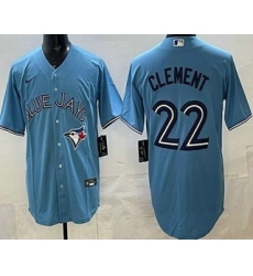 Men's Toronto Blue Jays #22 Ernie Clement Light Blue Cool Base Jersey