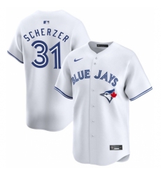 Men's Toronto Blue Jays 31 Max Scherzer White 2024 Home Limited Stitched Jersey