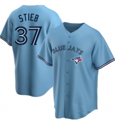 Men's Toronto Blue Jays #37 Dave Stieb Blue Home Cool Base Stitched Baseball Jersey