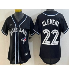 Women's Toronto Blue Jays #22 Ernie Clement 2026 Black Fashion Cool Base Jersey